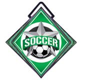 Hasty Excel 3" Green Medal All-Star Soccer Mylar