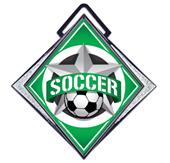 Hasty Excel 3" White Medal All-Star Soccer Mylar