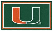 Fan Mats NCAA University of Miami 3x5 Rug