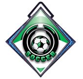 Excel 3" Blue Diamond Medal Epic Soccer Mylar Excel 3" Blue Diamond Medal Epic Soccer Mylar