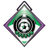 Excel 3" Purple Diamond Medal Epic Soccer Mylar Excel 3" Purple Diamond Medal Epic Soccer Mylar