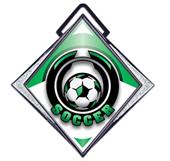 Excel 3" White Diamond Medal Epic Soccer Mylar Excel 3" White Diamond Medal Epic Soccer Mylar
