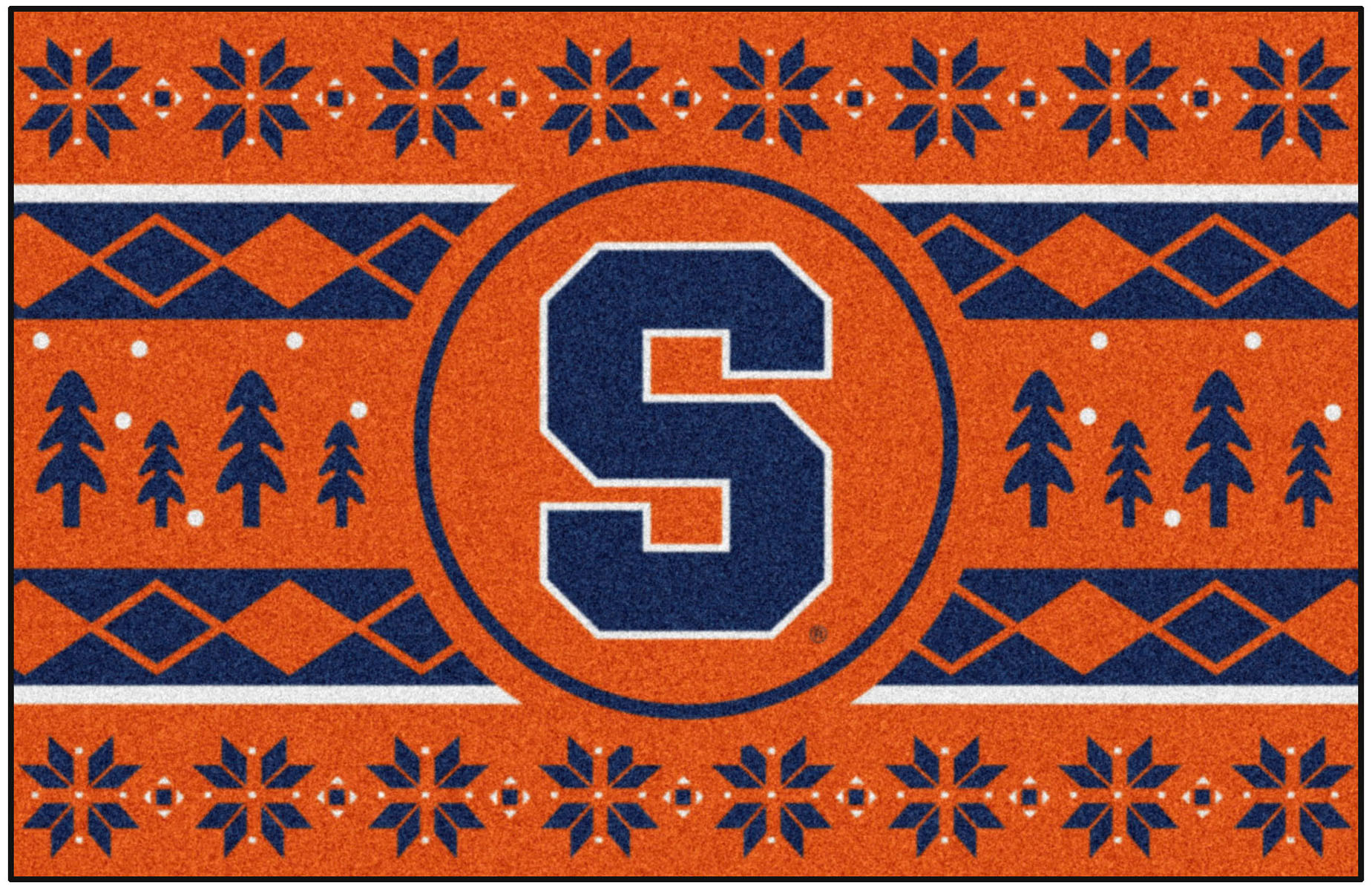 E132815 Fan Mats NCAA Syracuse Holiday Sweater Starter Mat