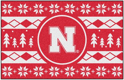 Fan Mats NCAA Nebraska Holiday Sweater Starter Mat