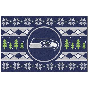 Fan Mats NFL Seattle Holiday Sweater Starter Mat