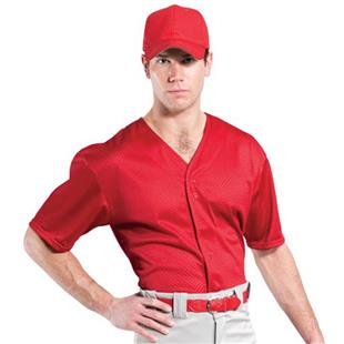 A4 Short Sleeve Full Button Baseball Jersey For Youth Male in