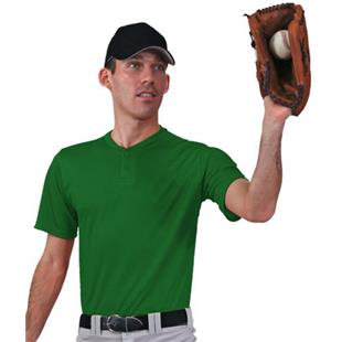 White,Grey Adult Medium CHAMPRO Wild Card 2 Button Polyester Baseball//Softball Jersey