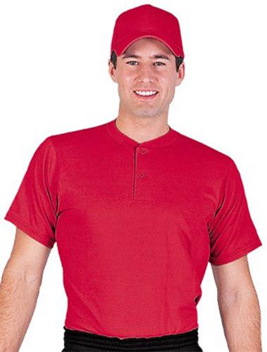 Adult & Youth 2-Button Short Sleeve Baseball Jersey. Decorated in seven days or less.