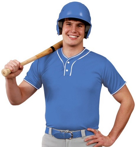 Youth 2-Button Wicking Baseball Jerseys 