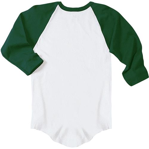 Adult (AM - Scarlet) Long Sleeve 3/4 Raglan Baseball T-Shirt