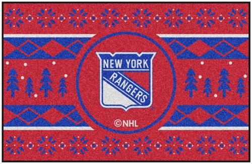 Fan Mats NHL Rangers Holiday Sweater Starter Mat