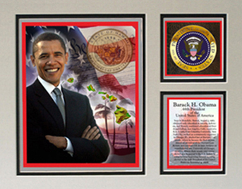 Encore Brandz Barack Obama Hawaii Matted Print