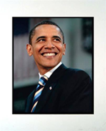 Encore Brandz Barack Obama Smile Matted Print