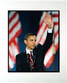 Encore Brandz Barack Obama Waving Matted Print Encore Brandz Barack Obama Waving Matted Print