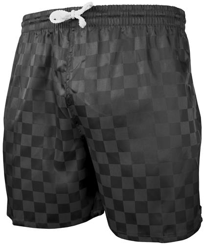 Youth (YXS) 5" Inseam BLACK Checkerboard Shorts - CO