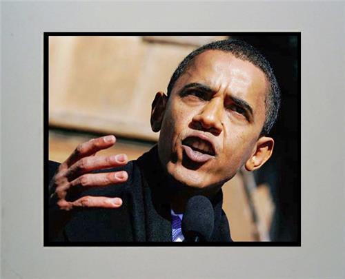 Encore Brandz Barack Obama Speech Matted Print