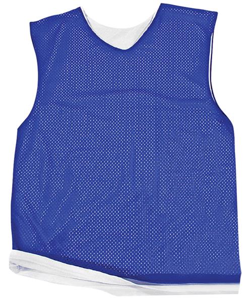 YOUTH Tricot Mesh/Dazzle Reversible Jersey-NAVY and White 
