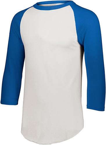 Augusta Adult 3/4 Sleeve Raglan Baseball Jersey. Printing is available for this item.