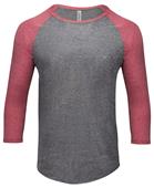 Threadfast Apparel Triblend 3/4 Sleeve Raglan Tee