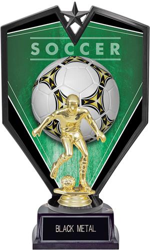 9.25" Spectra Male Soccer Trophy Marble Base. Engraving is available on this item.