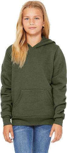 Bella+Canvas Youth Sponge Fleece Pullover Hoodie. Decorated in seven days or less.