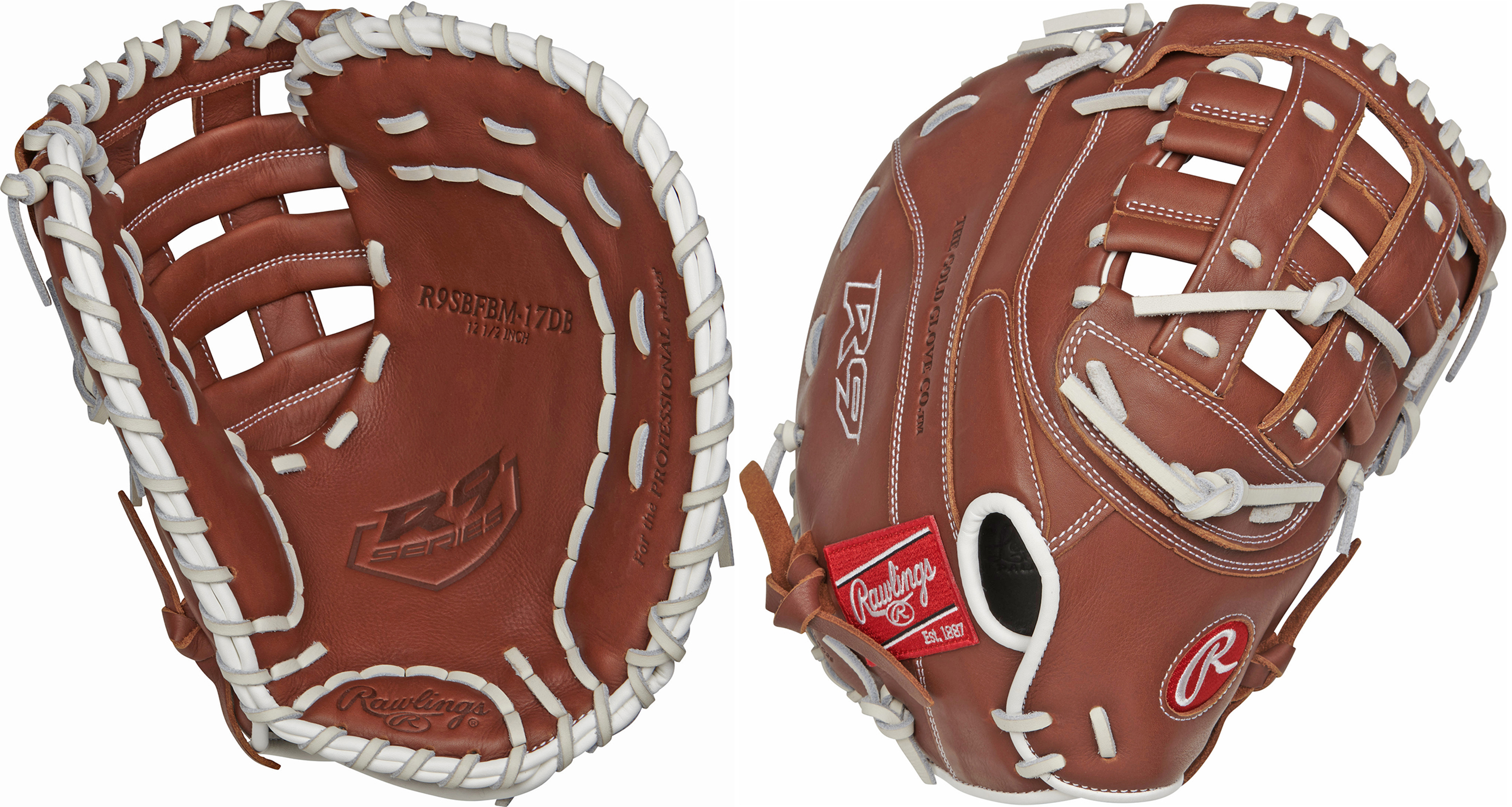 E134129 Rawlings R9 Series 12.5" Fastpitch 1st Base Mitt