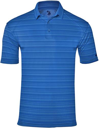 Badger Adult Stripe Polo. Printing is available for this item.