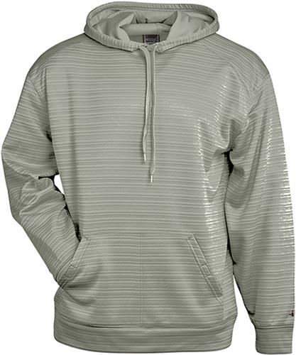 Badger Adult Graphite Stripe Fleece Hoodie 142500. Decorated in seven days or less.