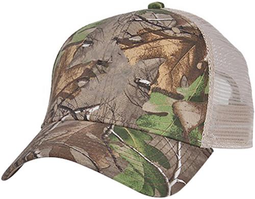 The Game Realtree Xtra Green Camo Trucker Cap. Embroidery is available on this item.