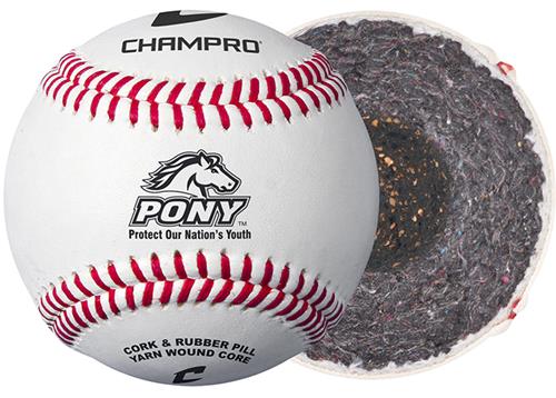 Pony League Baseball Full Grain Leather Cover CBB-200PL DOZEN