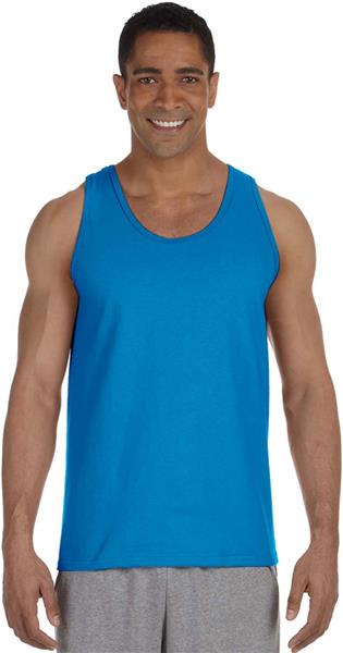 Gildan Ultra Cotton Canotta Uomo - 6oz - 100% Cotone - Collo Fasciato - Taglie Forti (Colore Scuro)