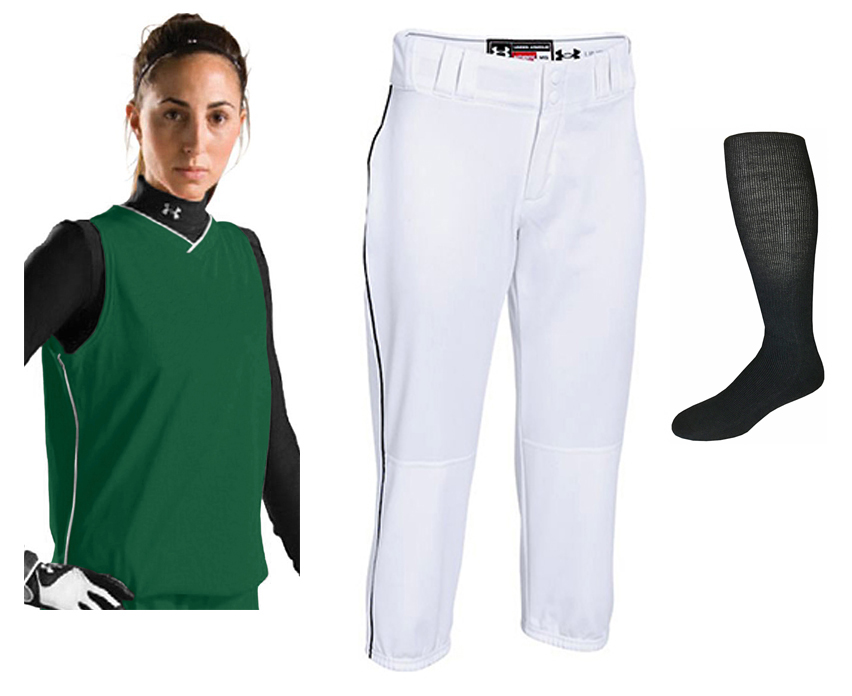 E134908 Under Armour VNeck Softball Uniforms Kit
