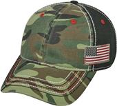 OC Sports Generic Camo Twill Flag Patch Cap