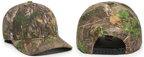 OC Sports 301IS Adjustable Camo Snap Back Cap. Embroidery is available on this item.