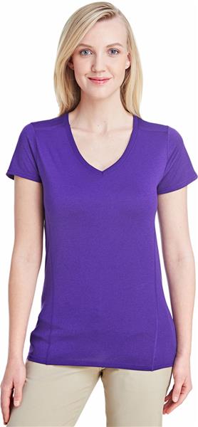 Gildan Ladies 4.7 oz. V-Neck Tech T-Shirt - Soccer Equipment and Gear