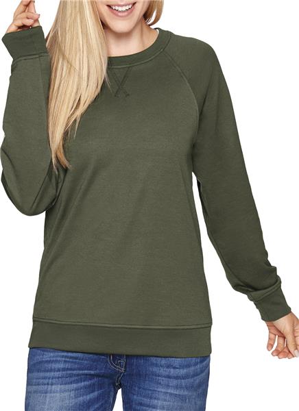 Next Level Unisex French Terry Raglan Crew Sweatshirt - Midnight Navy