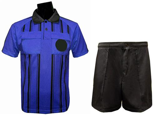 Soccer Referee Short Sleeve Royal Jersey Short Kit