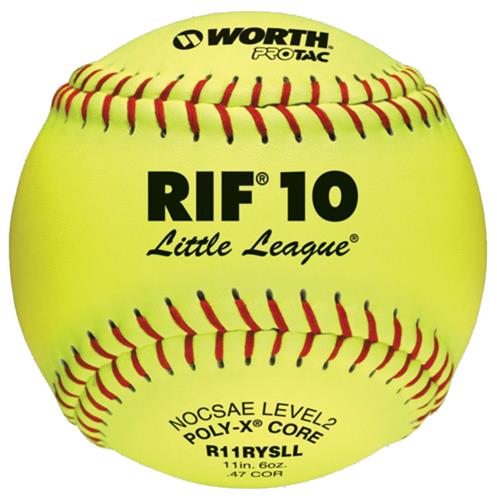 Worth 11" RIF 10 Little League Fastpitch Softballs