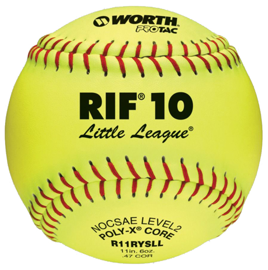Worth 11" RIF 10 Little League Fastpitch Softballs Baseball Equipment