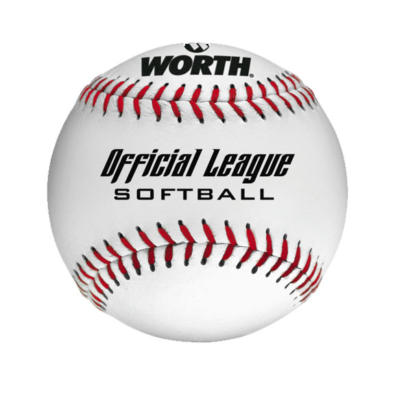 Worth 12" Official League White Cork Softballs Baseball Equipment & Gear