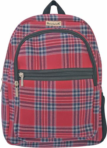 Backpacker Original Flannel Backpack. Embroidery is available on this item.