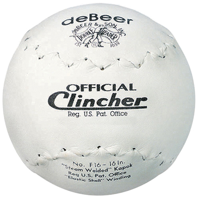 deBeer 16" Specialty Clincher Leather Softballs