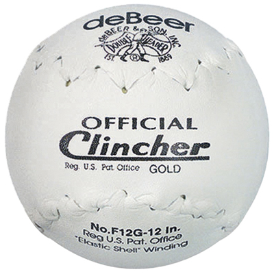 DeBeer 12" Specialty Gold Clincher Softballs 6 pk