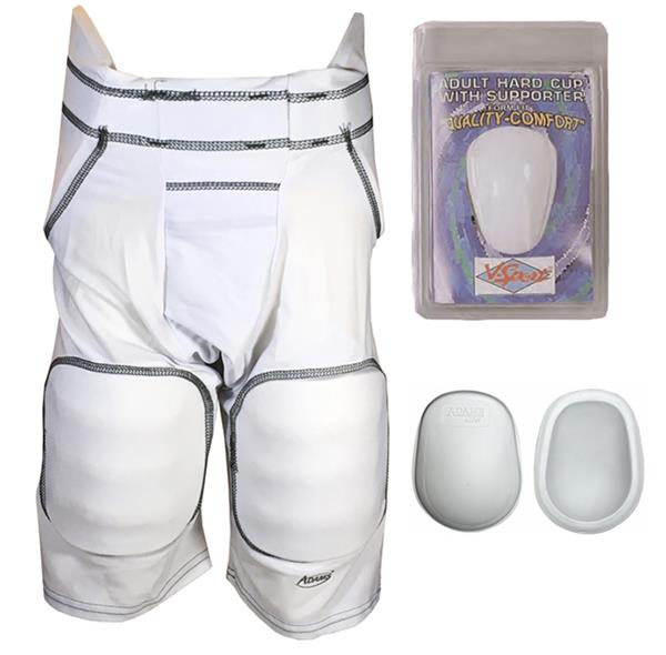 Adams Youth Football Girdle All In One Pads White NWT Size Youth S 