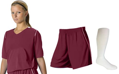 Girls Mock Mesh Softball Jersey & 7" Shorts Kit