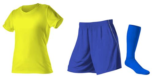 Womens Soccer Jersey Shorts & Sock Kit