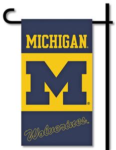 NCAA Michigan Mini Garden Flag w/Pole