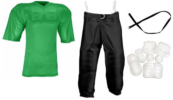 Youth Mesh Football Jersey Slot Pant Belt Pads KIT - Football Equipment ...