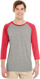 Russell (AS & AM) Adult 3/4 sleeveTRI-BLEND Baseball Raglan Tee Shirt. Decorated in seven days or less.