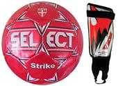 Select Strike Soccer Ball Size 3 & Shin Guards KIT Select Strike Soccer Ball Size 3 & Shin Guards KIT